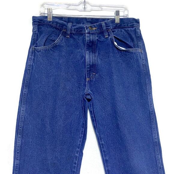 Rustler Blue Denim Jeans Men's Size 34x30 Straight Leg - Picture 4 of 7